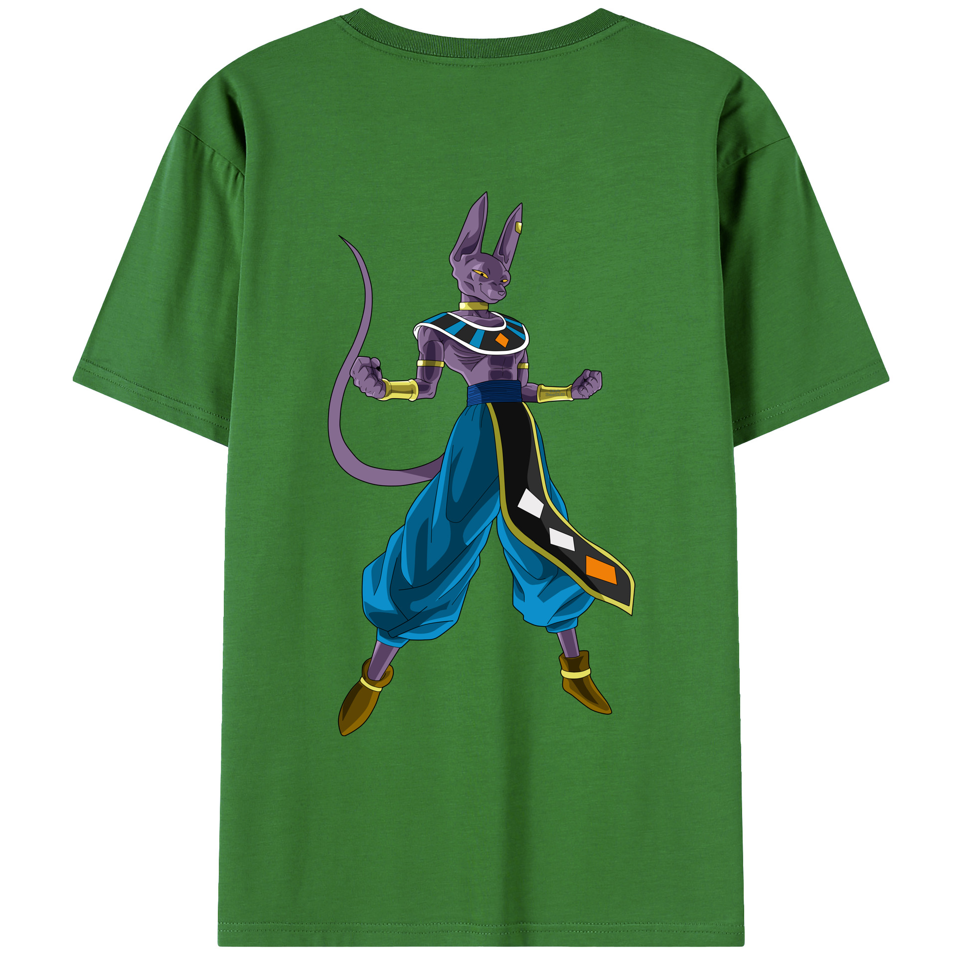 （画像用） ドラゴンボール ビルス 破壊神ビルス DRAGON BALL Beerus Birusu レディース半袖Tシャツ(バックプリント)